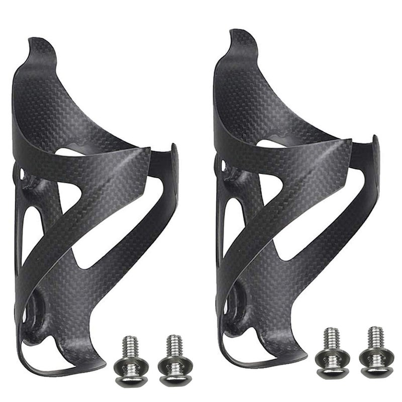 BNVB Water Bottle Cage, 3k Matte Full Carbon Fiber Lightweight and Strong Bicycle Water Bottle Holder Bike Cages Brackets - 2 Pcs - Image 1